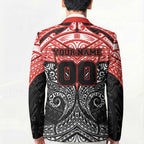Personalized St. George Illawarra Dragons Blazer Polynesian Tribal Pattern Style