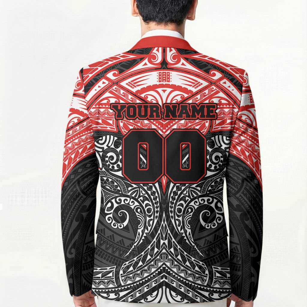 Personalized St. George Illawarra Dragons Blazer Polynesian Tribal Pattern Style