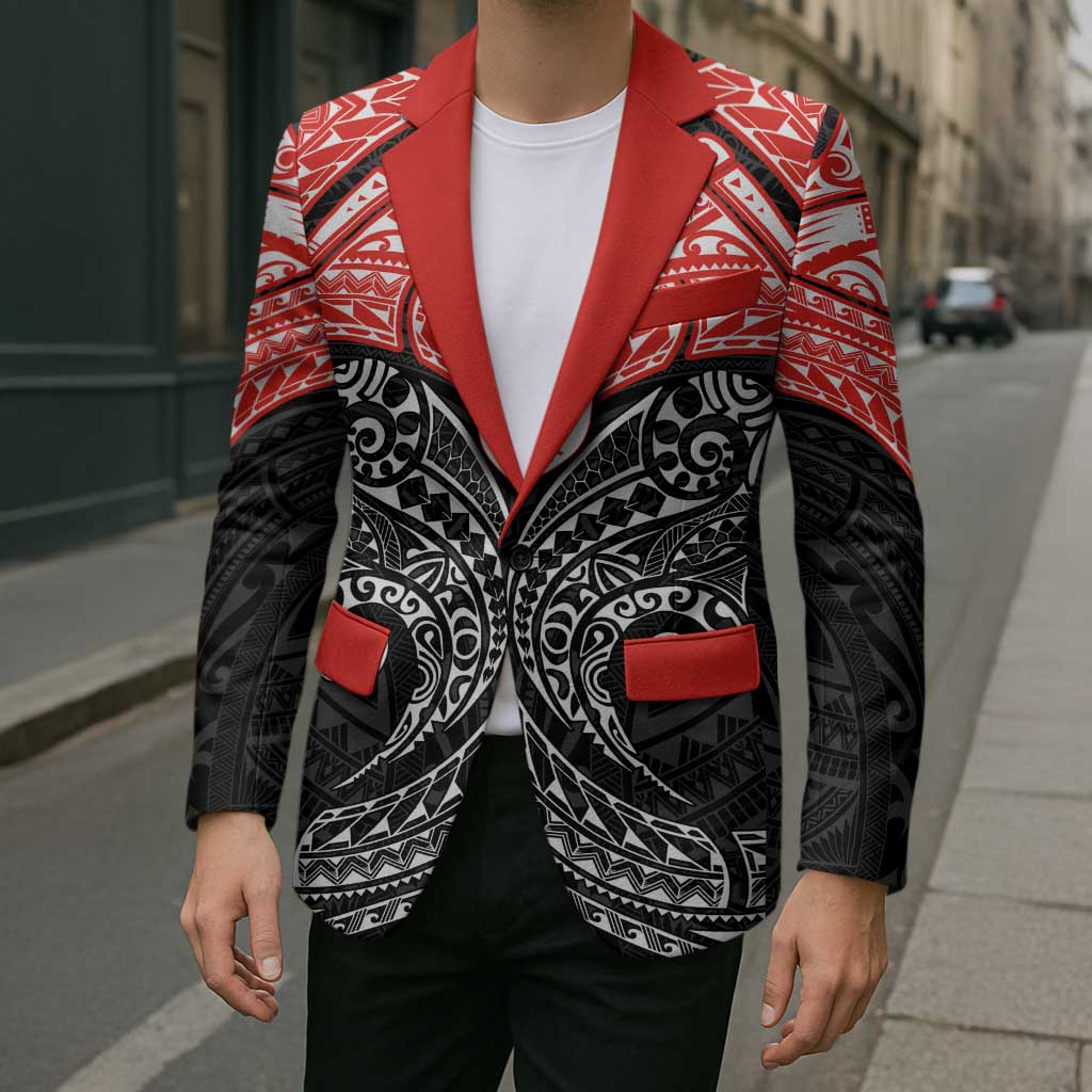 Personalized St. George Illawarra Dragons Blazer Polynesian Tribal Pattern Style