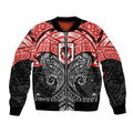 Personalized St. George Illawarra Dragons Bomber Jacket Polynesian Tribal Pattern Style