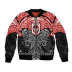 Personalized St. George Illawarra Dragons Bomber Jacket Polynesian Tribal Pattern Style