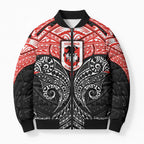 Personalized St. George Illawarra Dragons Bomber Puffer Jacket Polynesian Tribal Pattern Style