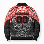 Personalized St. George Illawarra Dragons Bomber Puffer Jacket Polynesian Tribal Pattern Style