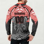 Personalized St. George Illawarra Dragons Button Sweatshirt Polynesian Tribal Pattern Style