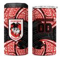 Personalized St. George Illawarra Dragons 4 in 1 Can Cooler Tumbler Polynesian Tribal Pattern Style