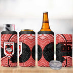 Personalized St. George Illawarra Dragons 4 in 1 Can Cooler Tumbler Polynesian Tribal Pattern Style