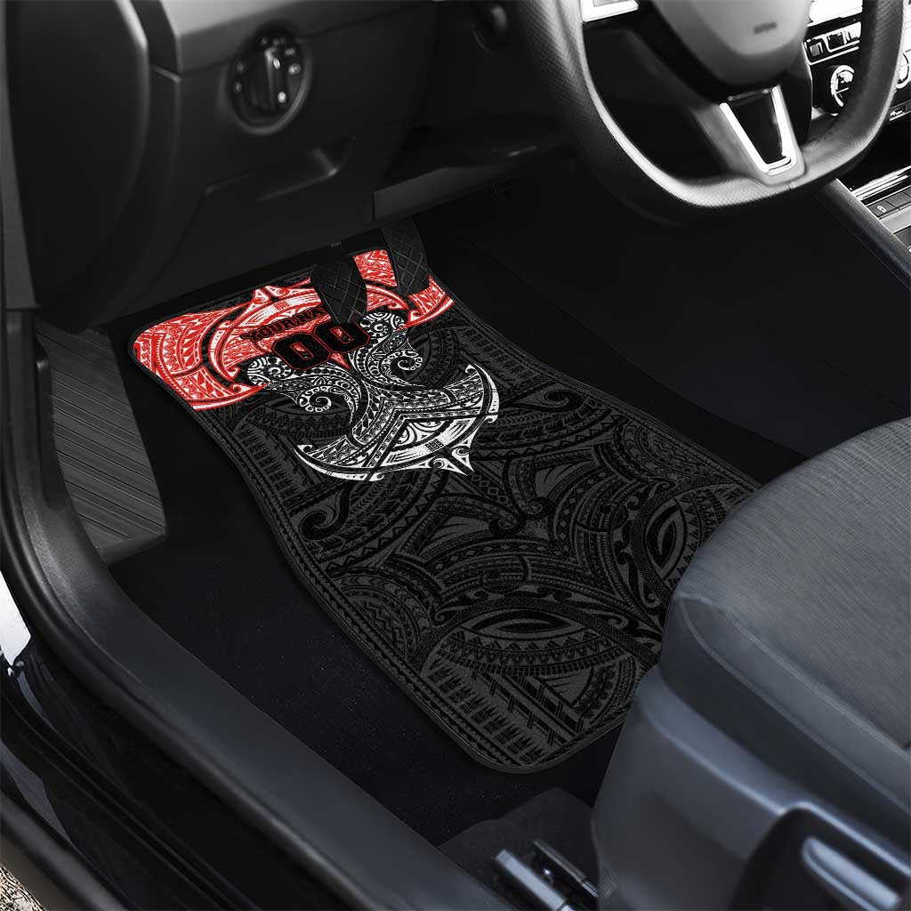 Personalized St. George Illawarra Dragons Car Mats Polynesian Tribal Pattern Style