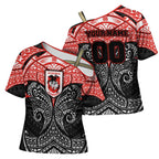 Personalized St. George Illawarra Dragons Cross Shoulder Shirt Polynesian Tribal Pattern Style
