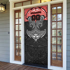 Personalized St. George Illawarra Dragons Door Cover Polynesian Tribal Pattern Style