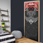 Personalized St. George Illawarra Dragons Door Cover Polynesian Tribal Pattern Style