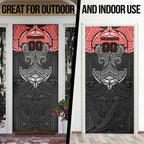 Personalized St. George Illawarra Dragons Door Cover Polynesian Tribal Pattern Style