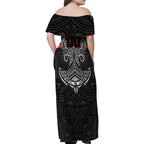 Personalized St. George Illawarra Dragons Family Matching Off Shoulder Maxi Dress and Hawaiian Shirt Polynesian Tribal Pattern Style