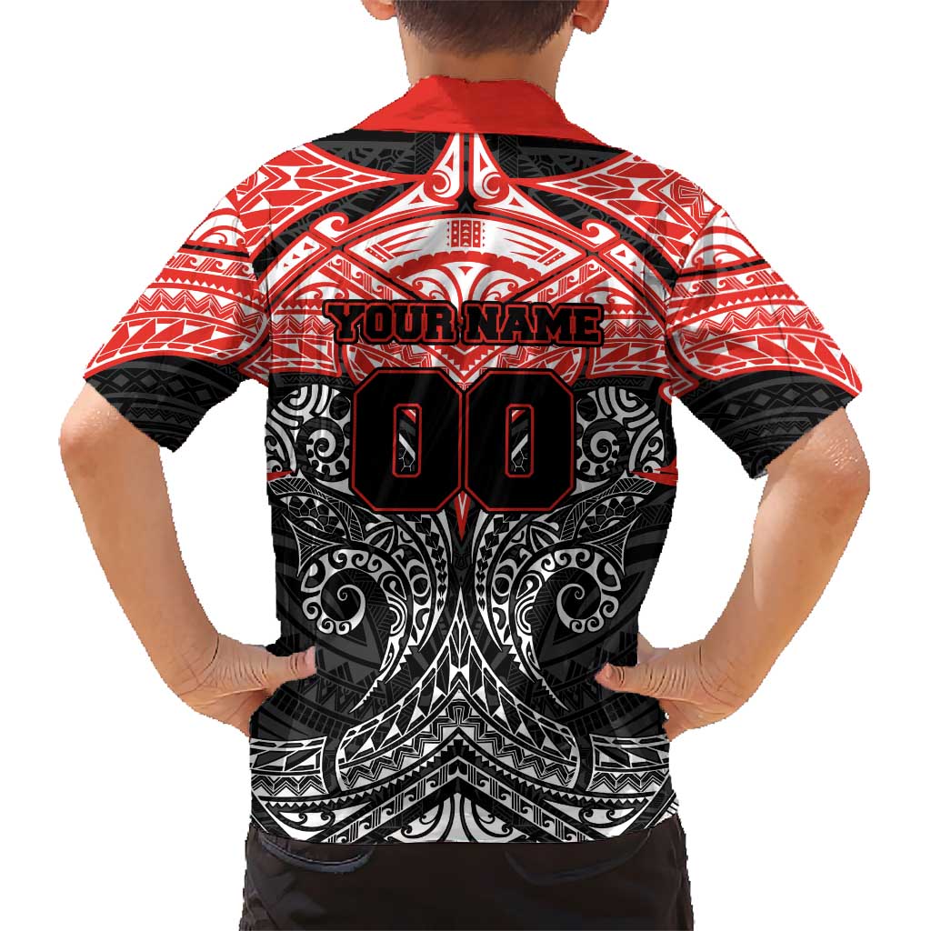 Personalized St. George Illawarra Dragons Family Matching Puletasi and Hawaiian Shirt Polynesian Tribal Pattern Style