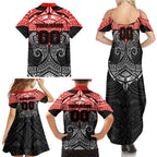Personalized St. George Illawarra Dragons Family Matching Summer Maxi Dress and Hawaiian Shirt Polynesian Tribal Pattern Style