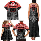 Personalized St. George Illawarra Dragons Family Matching Tank Maxi Dress and Hawaiian Shirt Polynesian Tribal Pattern Style