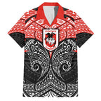 Personalized St. George Illawarra Dragons Family Matching Tank Maxi Dress and Hawaiian Shirt Polynesian Tribal Pattern Style