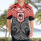 Personalized St. George Illawarra Dragons Hawaiian Shirt Polynesian Tribal Pattern Style