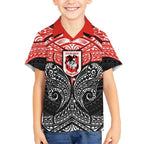 Personalized St. George Illawarra Dragons Hawaiian Shirt Polynesian Tribal Pattern Style