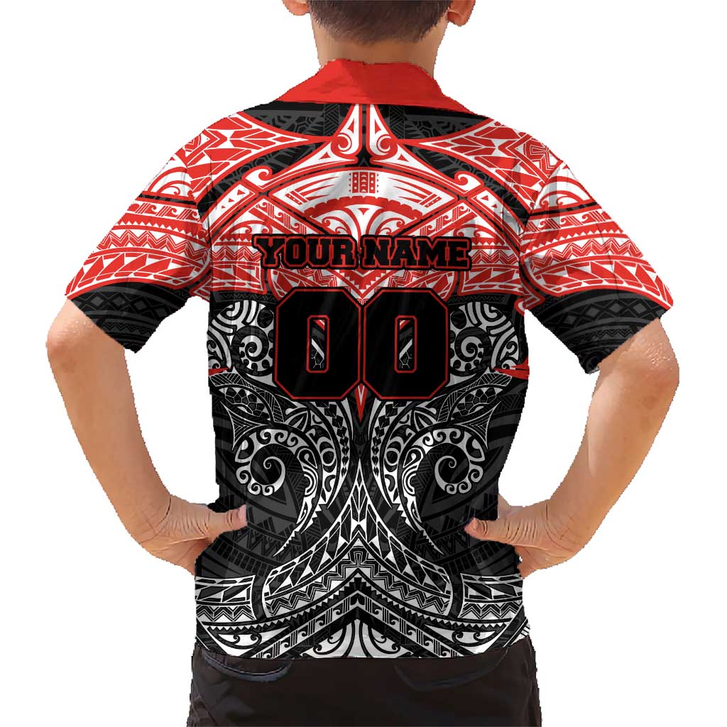 Personalized St. George Illawarra Dragons Hawaiian Shirt Polynesian Tribal Pattern Style