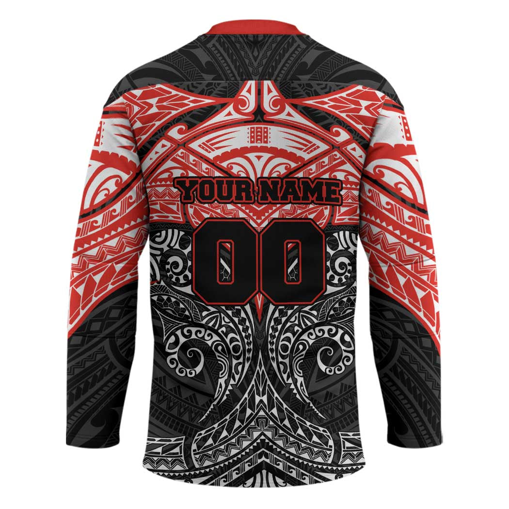 Personalized St. George Illawarra Dragons Hockey Jersey Polynesian Tribal Pattern Style