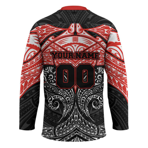 Personalized St. George Illawarra Dragons Hockey Jersey Polynesian Tribal Pattern Style