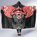 Personalized St. George Illawarra Dragons Hooded Blanket Polynesian Tribal Pattern Style