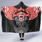 Personalized St. George Illawarra Dragons Hooded Blanket Polynesian Tribal Pattern Style