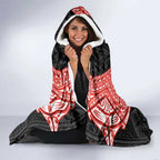 Personalized St. George Illawarra Dragons Hooded Blanket Polynesian Tribal Pattern Style