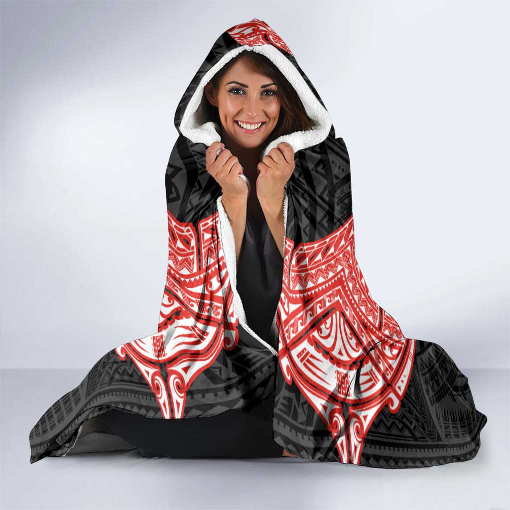 Personalized St. George Illawarra Dragons Hooded Blanket Polynesian Tribal Pattern Style