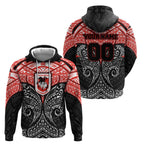 Personalized St. George Illawarra Dragons Hoodie Polynesian Tribal Pattern Style