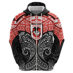 Personalized St. George Illawarra Dragons Hoodie Polynesian Tribal Pattern Style