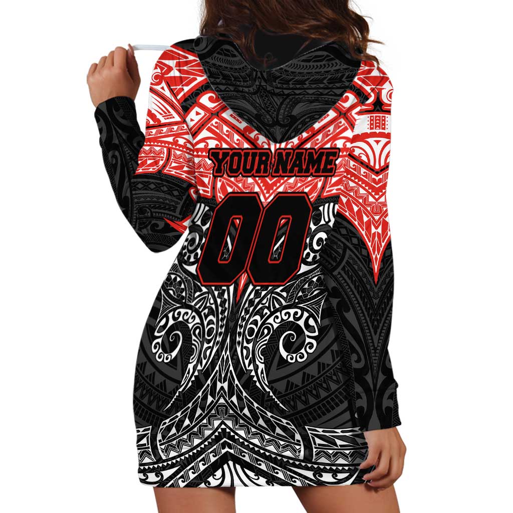 Personalized St. George Illawarra Dragons Hoodie Dress Polynesian Tribal Pattern Style