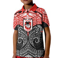 Personalized St. George Illawarra Dragons Kid Polo Shirt Polynesian Tribal Pattern Style