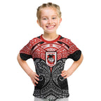 Personalized St. George Illawarra Dragons Kid T Shirt Polynesian Tribal Pattern Style