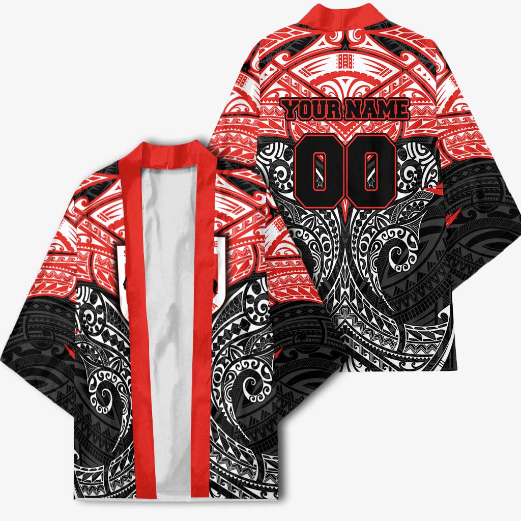 Personalized St. George Illawarra Dragons Kimono Polynesian Tribal Pattern Style