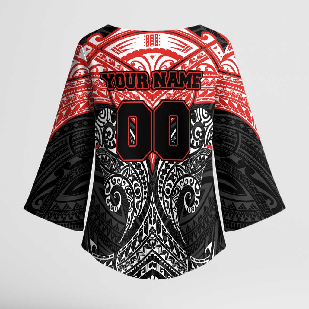 Personalized St. George Illawarra Dragons Kimono Sleeve Blouse Polynesian Tribal Pattern Style