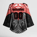 Personalized St. George Illawarra Dragons Kimono Sleeve Blouse Polynesian Tribal Pattern Style