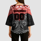 Personalized St. George Illawarra Dragons Kimono Sleeve Blouse Polynesian Tribal Pattern Style