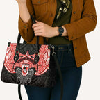 Personalized St. George Illawarra Dragons Leather Bag Polynesian Tribal Pattern Style