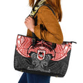 Personalized St. George Illawarra Dragons Leather Tote Bag Polynesian Tribal Pattern Style