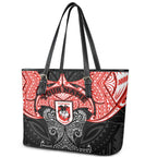 Personalized St. George Illawarra Dragons Leather Tote Bag Polynesian Tribal Pattern Style