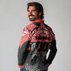 Personalized St. George Illawarra Dragons Long Sleeve Polo Shirt Polynesian Tribal Pattern Style