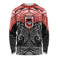 Personalized St. George Illawarra Dragons Long Sleeve Shirt Polynesian Tribal Pattern Style