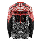 Personalized St. George Illawarra Dragons Long Sleeve Shirt Polynesian Tribal Pattern Style