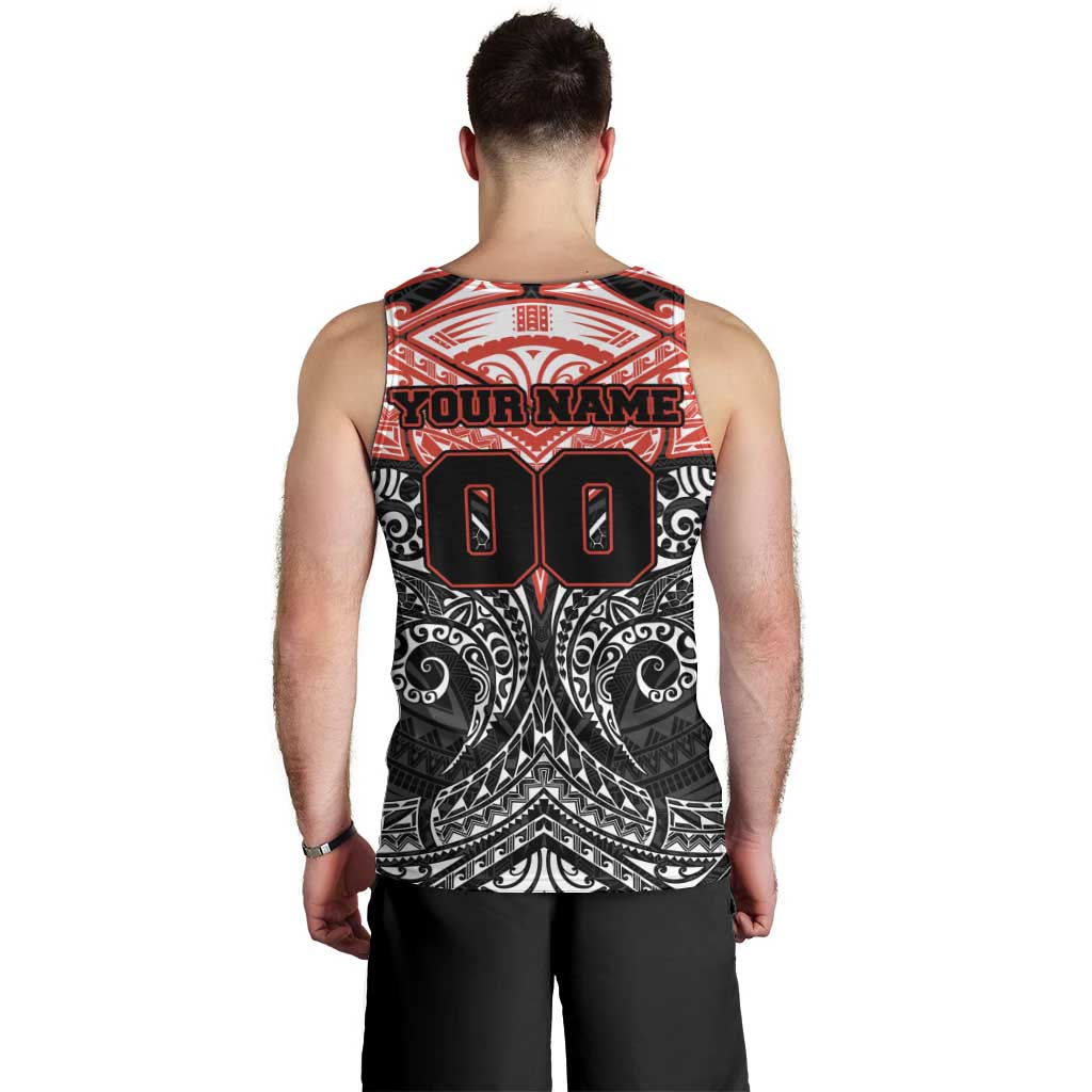 Personalized St. George Illawarra Dragons Men Tank Top Polynesian Tribal Pattern Style