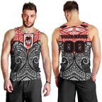 Personalized St. George Illawarra Dragons Men Tank Top Polynesian Tribal Pattern Style