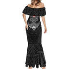 Personalized St. George Illawarra Dragons Mermaid Dress Polynesian Tribal Pattern Style