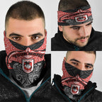 Personalized St. George Illawarra Dragons Neck Gaiter Polynesian Tribal Pattern Style