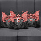 Personalized St. George Illawarra Dragons Pillow Cover Polynesian Tribal Pattern Style