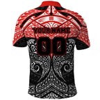 Personalized St. George Illawarra Dragons Polo Shirt Polynesian Tribal Pattern Style